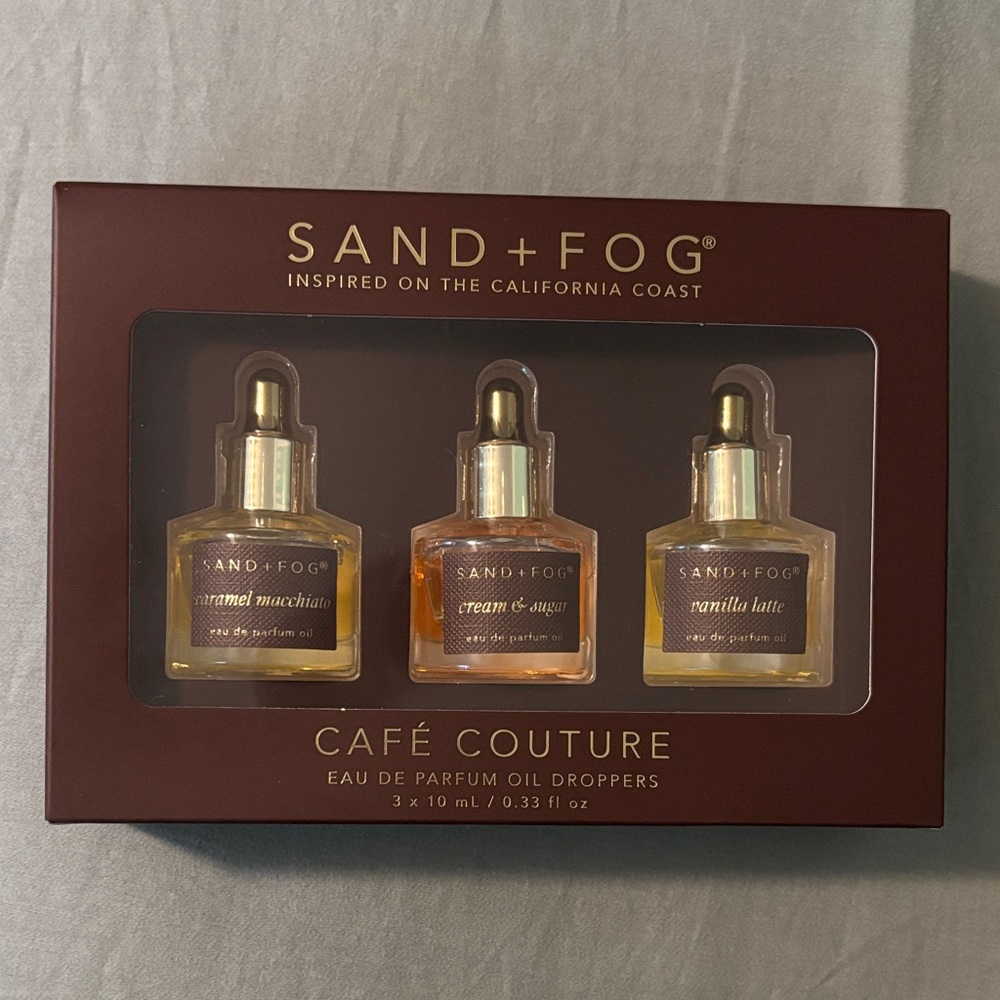 SAND+FOG Café Couture Eau de Parfum Oil Dropper Set - Brown/Gold
